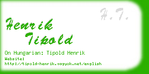 henrik tipold business card